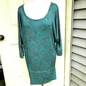 Armani Exchange multi-color rayon tunic style top